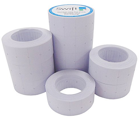 Swift 22 x 12 mm Price Gun Labels CT1 White 10 Rolls 10,000 Stickers Pricemarking Tags Fits Many Pricing Labellers