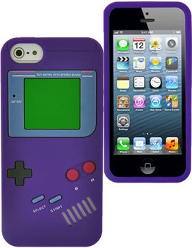 Case for iPhone 5 Game Boy Look Mauve