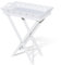 vidaXL Serviertisch mit Tablett Weiß Kaffeetisch Beistelltisch Tabletttisch