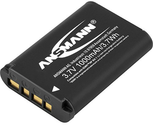 ANSMANN Li-Ion Akku A-Son NP BX1 3 7V / Typ 1000mAh / Leistungsstarke Akkubatterie für Foto Digitalkameras - der perfekte Ersatzakku für Sony Digicam uvm.