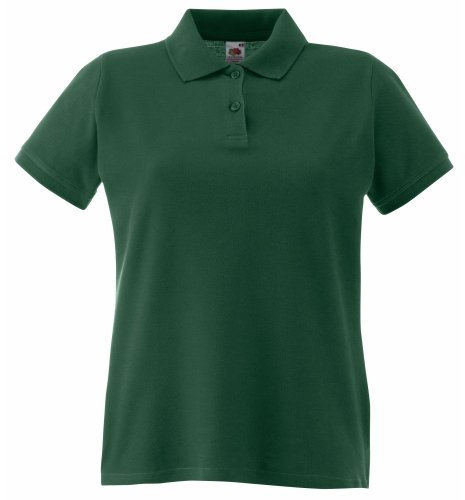 Fruit of the Loom Women's Polo Shirt Short-Sleeve, Womens Men, Forest green, XX-Large