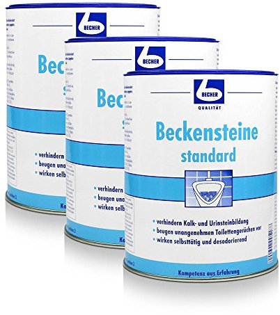 3x Dr. Becher Beckensteine standard für Urinale 30 stk.