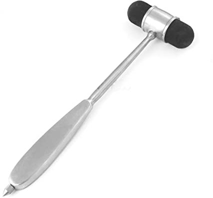 OdontoMed2011 Dejerine Percussion Hammer Diagnosegeräte Edelstahl Silber 2-seitiger Gummikopf