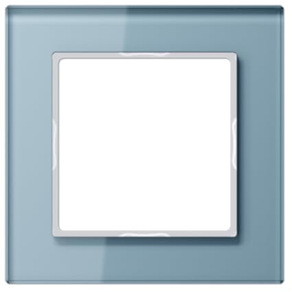 Jung AC 581 GL BLGR UNG Rahmen Glas 1fach Serie A Creation blaugrau, Blau/Grau