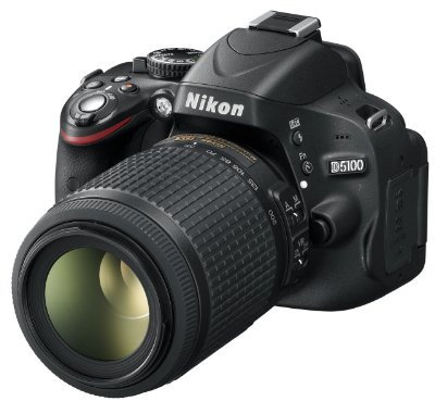 Nikon D5100 SLR-Digitalkamera (16 Megapixel, 7.5 cm (3 Zoll) schwenk- und drehbarer Monitor, Live-View, Full-HD-Videofunktion) Kit inkl. AF-S DX 18-55 mm VR (bildstab.) + 55-200 mm VR (bildstb.)