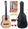 Classic Cantabile AS-861 Konzertgitarre 4/4 Starter-SET (akustische Klassikgitarre, geeignet für Kinder ab 14 Jahren, Tasche, Saiten, Noten, Plektren, Stimmpfeife) natur