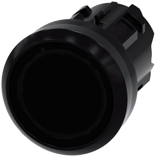 SIEMENS Sirius ACT 3SU10 Drucktastenkopf Ø 22mm, Schwarz Tastend Rund Kunststoff, IP66