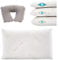 MaxxGoods FeelGood Nackenstützkissen H10cm Viscogelschaum - orthopädisches Kissen mit 100% Baumwollbezug innen + antiallergischen Außenbezug - HWS Kissen für Bauchschläfer & Kinder geeignet (70x42cm)