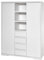 Schardt - Kinder Kleiderschrank MAXX weiß - inkl. 2 Türen und Mittelregal 191x139x53cm (HxBxT).