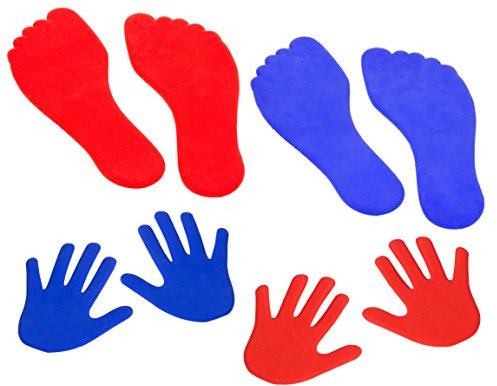 Betzold Sport - Boden-Markierungen Hände & Füße, 8-teiliges Set - Abstand einhalten