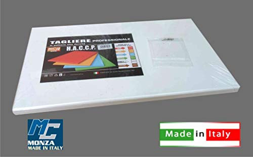 mc di montagner Tagliere con Fermi POLIETILENE 60X40X2 Bianco 5640