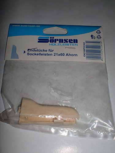 Sörnsen Endstücke für Sockelleisten 21 x 60 Ahorn 2er-Pack