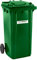 eurokraft | pro | Poubelle en plastique conforme DIN EN 840 | capacité 240 l | l x h x p 580 x 1100 x 740 mm | vert