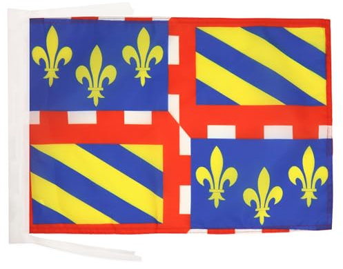 AZ FLAG - Flagge Burgund - 45x30 cm Mit Kordel - Bourgogne Fahne 30 x 45 Cm - Flaggen