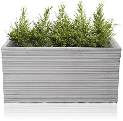 Primrose Medium Garden Outdoor Terracotta Fibrecotta Berniss Trough Planter Pot 60cm (23.6in)