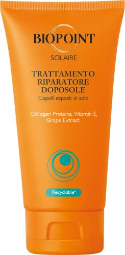 Biopoint Solaire After-Sonne-Reparatur-Behandlung mit Vitamin E, Kontrast gegen Trockenheit und Sonnenstress, regenerierende und feuchtigkeitsspendende Wirkung, spendet Weichheit und Ernährung, 150 ml