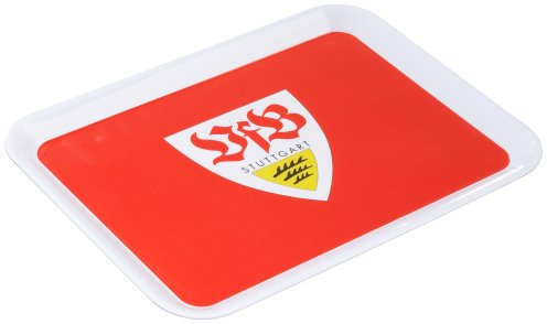 Brauns VfB Stuttgart 258 Tablett aus Melamin, 43,6 x 32,0 cm, rot-Weiss