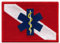 Aufnäher mit Rettungstaucher-Flagge, bestickt, EMT, EMS Star of Life Scuba Diving zum Aufbügeln