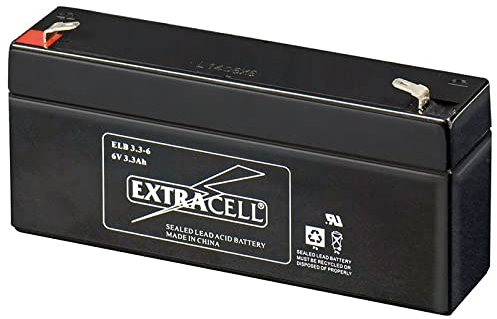 1 x BATTERIA RICARICABILE AL PIOMBO 6V 3,3 Ah
