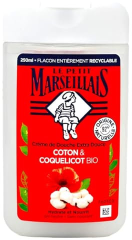 Le Petit Marseillais Duschgel mit Baumwollmilch und Mohn 250 ml aus Frankreich