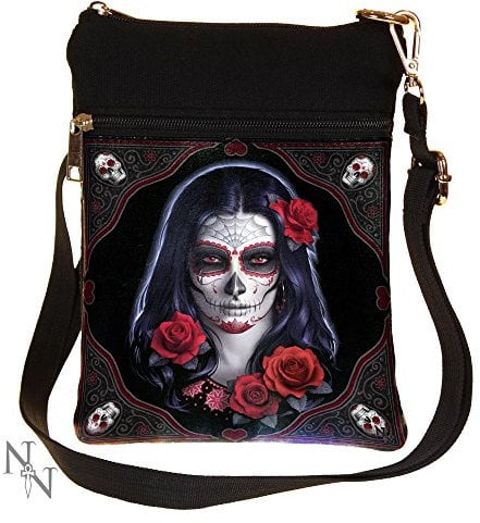 Nemesis Now Sugar Skull Unisex Umhängetasche Standard Polyurethan, Baumwolle Gothic, Totenköpfe