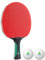 JOOLA 53135 Tischtennis-Set ROSSKOPF SMASH Tischtennisschläger Inklusive 2 Tischtennisbälle Mit ITTF Zulassung, 1,8 MM Schwamm ,(1er Pack)