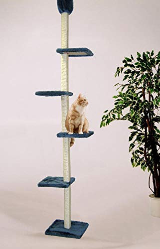 Cat Dream Katzenkratzbaum, Kratzstamm, Kratzturm, Kratzbaum raumhoch, in blau, Höhe: ca. 230-260 cm