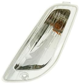 Blinker vorne links Halogen 12V 10W Roller kompatibel mit Vespa LX, LXV, S | Kompletter Blinker vorn links inkl. Glühbirne, Glasfarbe transparent, orange Lichtfarbe; kompatibel mit Aprilia Scarabeo 50