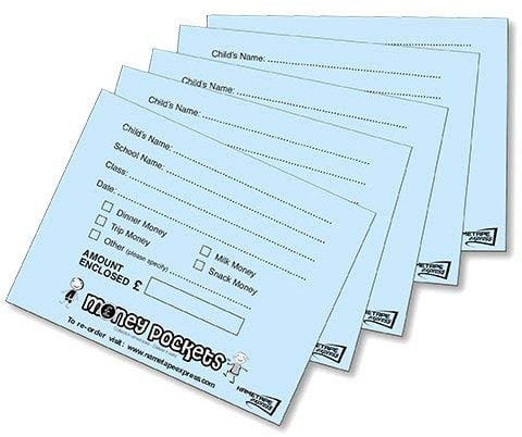 Nametape Express - School Money Envelopes Perfect for Sending Money into School for Dinner Money, Trip Money, Milk Money, Clubs, Donations etc (50)