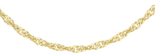 CARISSIMA Damen 9k (375) Gelbgold 1.2mm Diamantschliff Twist Panzerkette 1.13.0464 46cm/18zoll