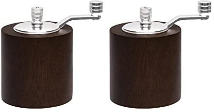 Olympia Dark Wood Salt and Pepper Mill Grinder Set Kitchen Spice Shaker