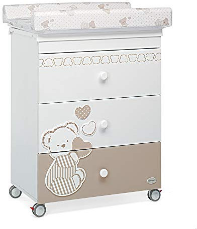 Foppapedretti, Dolcecuore, bañera cambiador, 69 x 47 x 89 cm, 35 kg, blanco