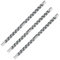 3 x Aufsteckschiene/Klemmleiste/Nusshalter/Aufsteckleiste/Ordnungssystem mit 45 verschiebbare Clips für 1/4 3/8 1/2 Vierkant Nüsse Einsätze, 420 mm