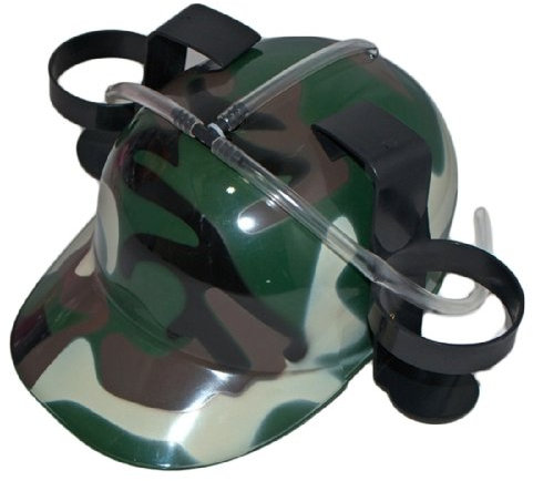 1 x Army Style Beer Drinking Helmet