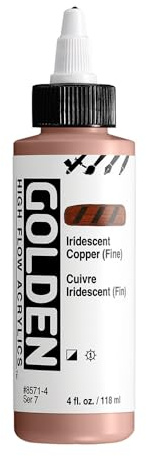 GOLDEN High Flow Acrylics, Iridescent Copper (Fine), 4 fl. oz. Bottle