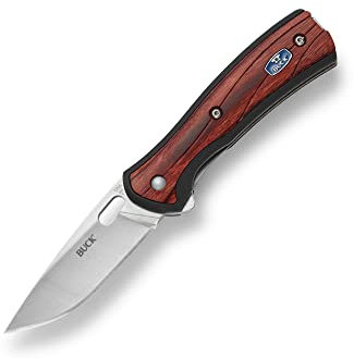 Buck Erwachsene Einhandmesser Vantage Rosewood, 420 HC Stahl, Liner Lock, Gürtelclip Messer, Mehrfarbig, 15.5 cm einhandmesser Vantage Rosewood, 420 Hc Stahl, Liner Lock, Gürtelclip