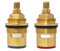 TÊTE DE ROBINET À DISQUE EN CÉRAMIQUE 3/4” (bain/douche) Quart de tour 20 crans x 57mm X 8mm