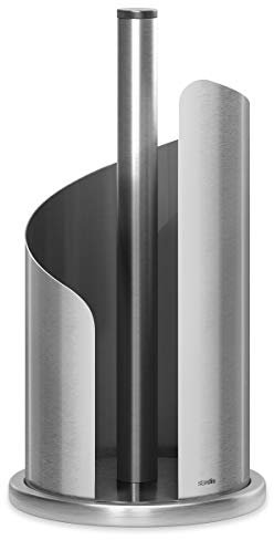 stardis Design Küchenrollenhalter fingerabdruckresistent H 30 Ø15 cm Rollenhalter Papierrollenhalter für Küchenrolle Halter stehend fingerprintproof (Edelstahl Matt gebürstet)