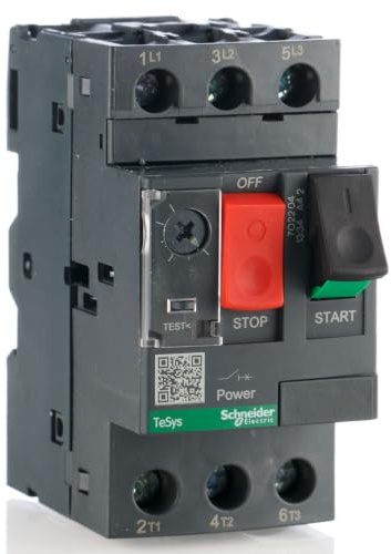 Schneider Electric Motor circuit breaker, TeSys GV2, 3P, 1-1.6A, Thermal Magnetic, screw clamp terminals - GV2ME06