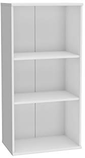 FORTE Tempra Regal mit 2 Einlegeböden, Holzwerkstoff, Weiß, 54 x 111 x 34 cm