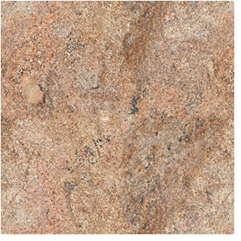 Große Arbeitsplatte Küchenplatte 80cm x 80cm, Tischplatte aus poliertem Granit, Unikat Handarbeit, Granit Tischplatte, Kaminofenplatte 32 KG (Orange/Braun)