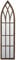 MirrorOutlet Metal Rustic Outdoor Garden Mirror- Gothic Arch Slimline Mirror 100 x 24 Brown