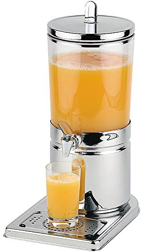 APS 10700 Saftdispenser -TOP FRESH-, 23 x 35 cm, H: 52 cm, 18/8 Edelstahl, SAN, 1 Kühlakku im Standfuß
