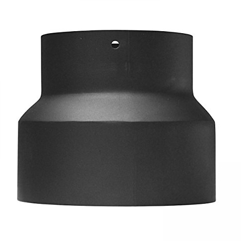 raik Rauchrohr Ofenrohr Reduzierung Innendurchmesser 130 mm Außendurchmesser 120 mm Länge 150 mm Stahl 2 mm Senotherm Schwarz für Kaminöfen Kamine Holzkessel Holzvergaser Made in EU