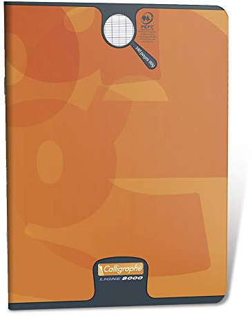 Clairefontaine 108728C - Heft Calligraphe 17x22 cm, 70 Blatt, französische Lineatur, 90g, farbig sortiert, 1 Stück