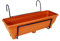 Garden Pride Hanging Balcony Planter - 60cm Trough holder for use on balconies, fences or railings. An ideal alternative to a window box. (Brown)
