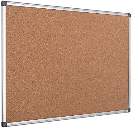 Bi-Office Maya Cork Notice Board Aluminium Frame 180x120cm