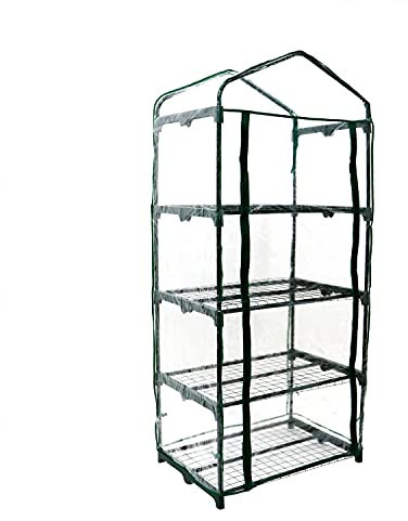 Oypla Growhouse 4-Tier Garden Greenhouse Ideal For Propagating Seeds And Bringing-on Plants - 130x50x45cm