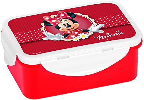 Disney Minnie Mouse Disney Minnie Girl Blume Brotdose, Brotbox, Lunchbox, Lunch-Box, PP, Mehrfarbig, 16x10,5x6,5cm