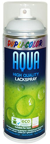 DUPLI-COLOR AQUA Lackspray 350 ml - Grundierung Hellgrau Glänzend | Wasserbasierte Acryl-Grundierung – styroporfest, geruchsarm, für Innen und Außen – geeignet für Kinderspielzeug